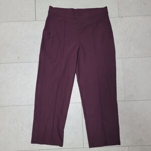 Lululemon Urban Strides SHR Pant Burgundy Ribbed Luxtreme Super High Rise Sz 12